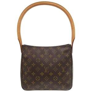 LOUIS VUITTON Authentic Brown Monogram Looping MM Shoulder Bag